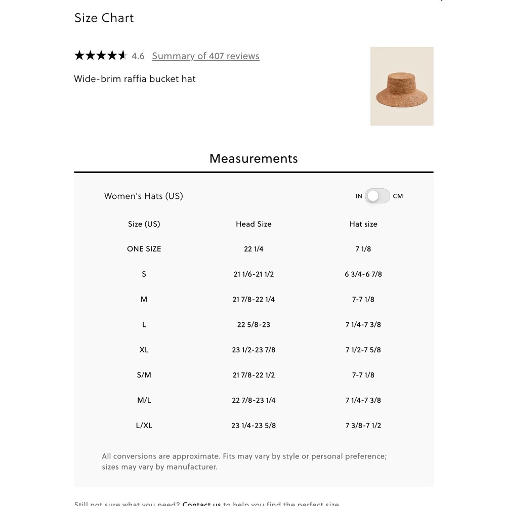 J. Crew Wide Brim Raffia Bucket Hat Black Straw XS/S - Picture 5 of 5